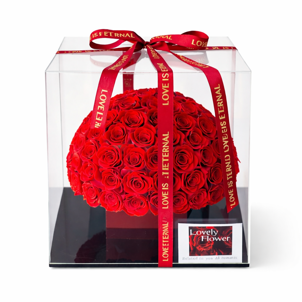 Eternal Rose Sphere – 99 Preserved Roses