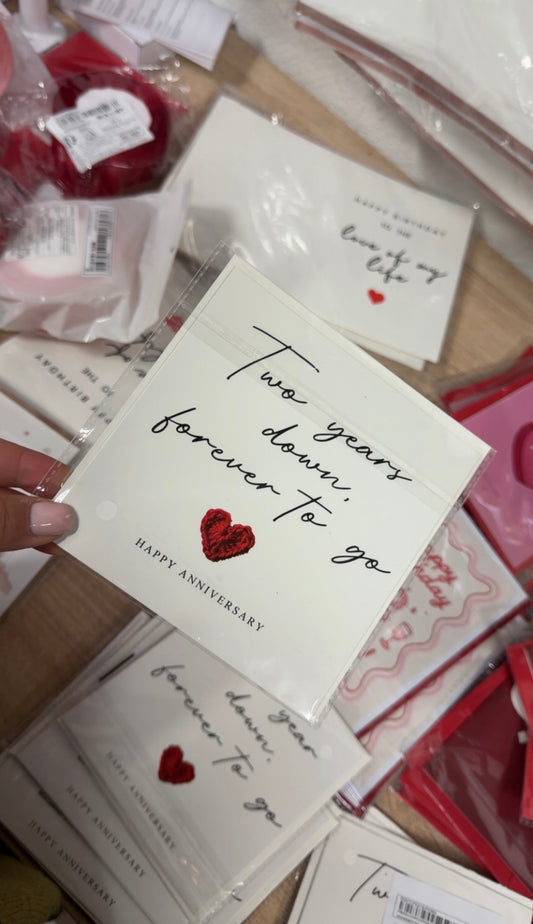 Two Years Down, Forever To Go – Anniversary Card